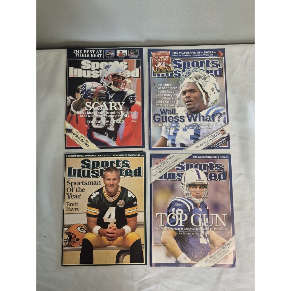 Lot of 4 Vintage Sports Illustrated Magazines – Newsstand Editions